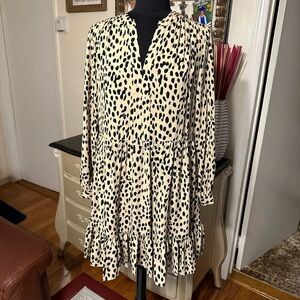 VINCE CAMUTO BEAUTIFUL 🤩 MINI LENGTH LONG SLEEVE RUFFLED DRESS SIZE M